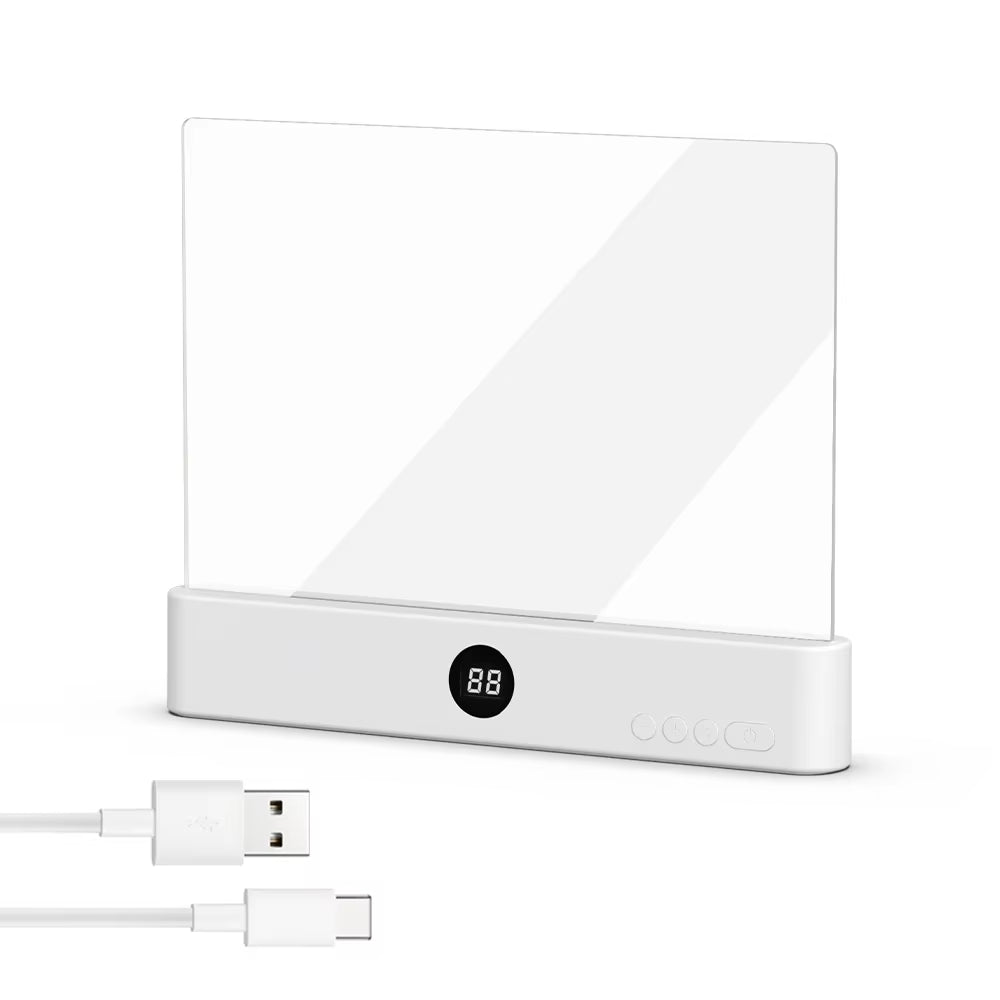 LED Flat Panel Book Light USB Charging Eye Protection Night Vision Reading Lamp for Students Indoor Use 2 in 1 Night Lights